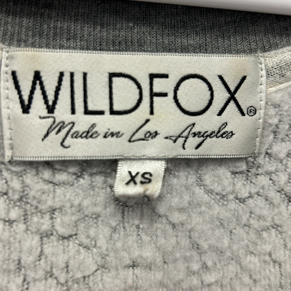 Wildfox Couture Women's Football Star Monte Crop Sweatshirt XS Oversized Lounge - Picture 4 of 9